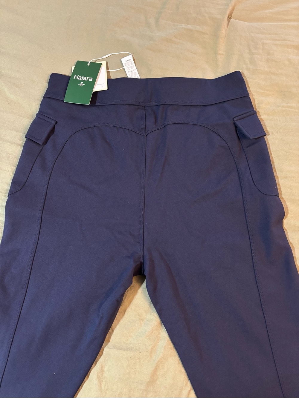 HALARA Navy Blue High-Waist Trousers - Picture 3 of 3